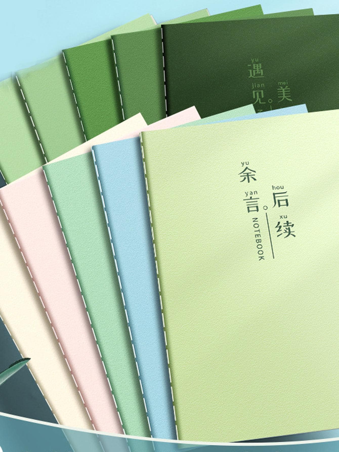 1pc Random Color Notebook, Creative Multi-purpose Journal Notebook For School Student - Baby Blue - View 1