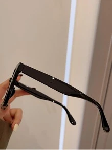 1 件男女通用圆框厚框时尚眼镜，时尚装饰眼镜，适合夏季海滩度假、户外、旅行