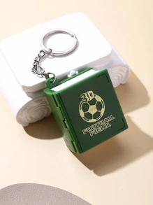 1入組隨機圖案3D可折疊書迷你鑰匙圈,拼圖減壓創意鑰匙圈 - 彩色 - 查看 5