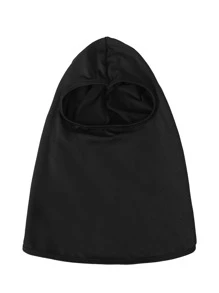 Solid Balaclava Cap - Black - View 2