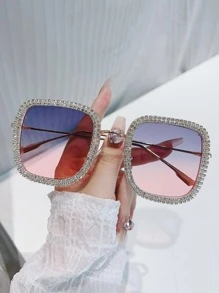 Trang trí bằng kim cương giả Khung vuông Kính thời trang Tròng kính màu kẹo Hoàn hảo cho các bữa tiệc, Trang phục & Quà tặng Phụ kiện đi biển Phụ kiện đi biển - Nhiều màu - Xem 1