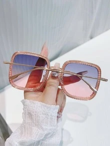 Trang trí bằng kim cương giả Khung vuông Kính thời trang Tròng kính màu kẹo Hoàn hảo cho các bữa tiệc, Trang phục & Quà tặng Phụ kiện đi biển Phụ kiện đi biển - Nhiều màu - Xem 2