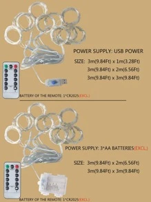 1 dây đèn led hợp kim đồng, đèn trang trí có thể mở rộng cho gia đình - Nhiều màu - Xem 2