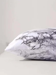 2 件大理石纹枕套，1 对套装，不含内枕