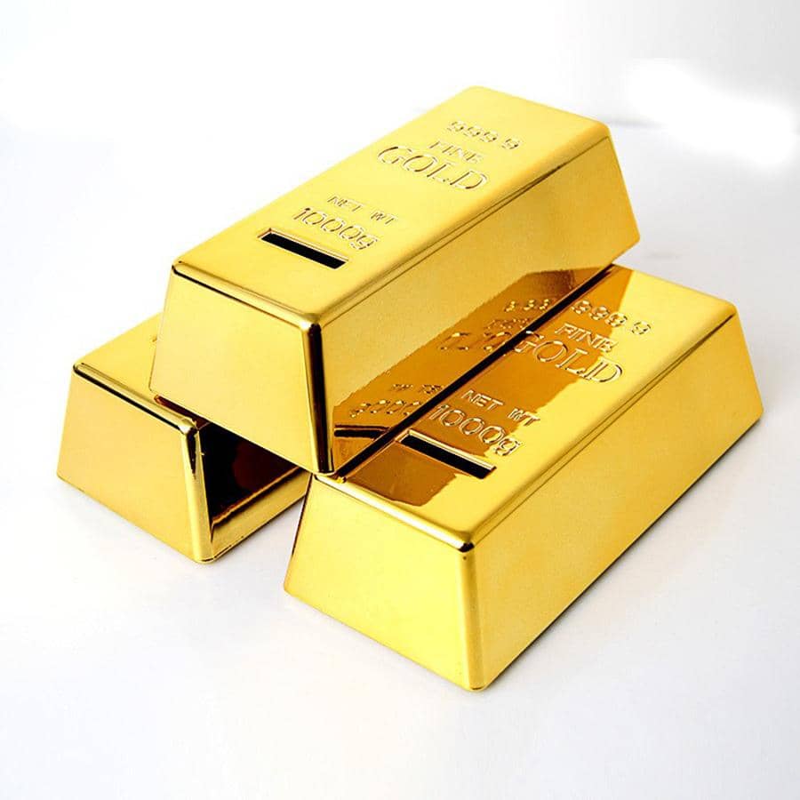 1pc Solid Color Money Box - Gold - View 1