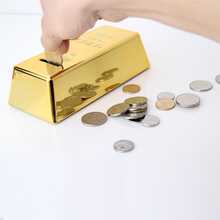 1pc Solid Color Money Box - Gold - View 3