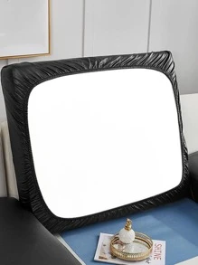 1pc Plain Waterproof Elastic Sofa Cover, All-Inclusive Anti-Stain Sofa Seat Cushion Cover, Four Seasons Universal Sofa Protector Against Cat Scratch - Black - View 9