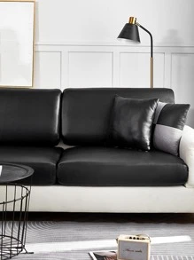 1pc Plain Waterproof Elastic Sofa Cover, All-Inclusive Anti-Stain Sofa Seat Cushion Cover, Four Seasons Universal Sofa Protector Against Cat Scratch - Black - View 6