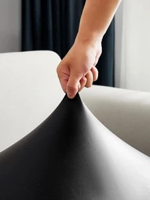 1pc Plain Waterproof Elastic Sofa Cover, All-Inclusive Anti-Stain Sofa Seat Cushion Cover, Four Seasons Universal Sofa Protector Against Cat Scratch - Black - View 10