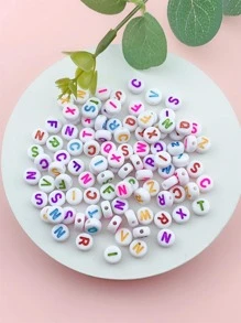 100pcs/set Random Letter Detail DIY Bead - Multicolor - View 2