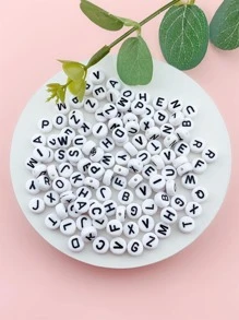 100pcs/set Random Letter Graphic DIY Bead - Multicolor - View 4