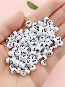 100pcs/set Random Letter Graphic DIY Bead - Multicolor - View 3