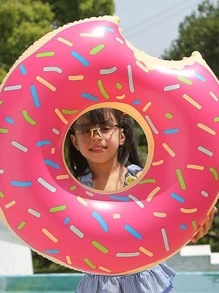 1入組充氣甜甜圈設計粉色板栗PVC浮動游泳池水上海灘游泳圈60CM，兒童游泳圈 - 粉色 - 查看 3