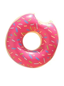 1入組充氣甜甜圈設計粉色板栗PVC浮動游泳池水上海灘游泳圈60CM，兒童游泳圈 - 粉色 - 查看 4