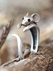 1pc Fashion Animal Shaped Cubic Zirconia Ring, Women's Valentine's Day Gift, Suitable For Wedding, Engagement, Anniversary, Party And Other Occasions - Silver - View 2