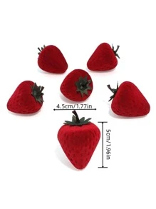 1 hộp lưu trữ nhẫn thiết kế dâu tây - Đỏ - Xem 3