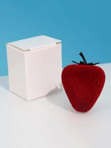 1 hộp lưu trữ nhẫn thiết kế dâu tây - Đỏ - Xem 4