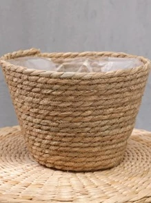 1PC Giỏ trồng cây bằng cỏ biển Giỏ trồng cây thời trang cho cây trồng trong nhà và ngoài trời Hoàn hảo để che chậu hoa và trang trí phòng - Nhiều màu - Xem 2