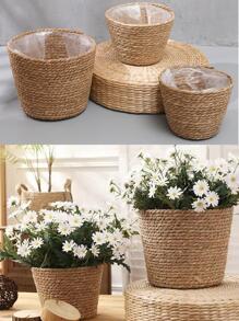 1PC Giỏ trồng cây bằng cỏ biển Giỏ trồng cây thời trang cho cây trồng trong nhà và ngoài trời Hoàn hảo để che chậu hoa và trang trí phòng - Nhiều màu - Xem 6