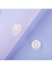 透明加厚塑膠A4文件袋帶大容量和扣飾 - 粉色 - 查看 3