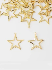 20入組/套星星DIY吊墜 - 金黃色 - 查看 1