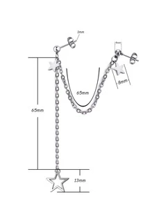 1入組星形裝飾耳環 - 銀色 - 查看 4