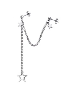 1入組星形裝飾耳環 - 銀色 - 查看 2