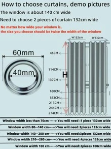 樹葉提花1片遮光窗簾 - 粉色 - 查看 8
