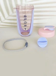 1pc Portable Shaker Bottle Sports Bottle, Water Bottle For Outdoor - Blue - View 5