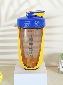 1pc Portable Shaker Bottle Sports Bottle, Water Bottle For Outdoor - Blue - View 3