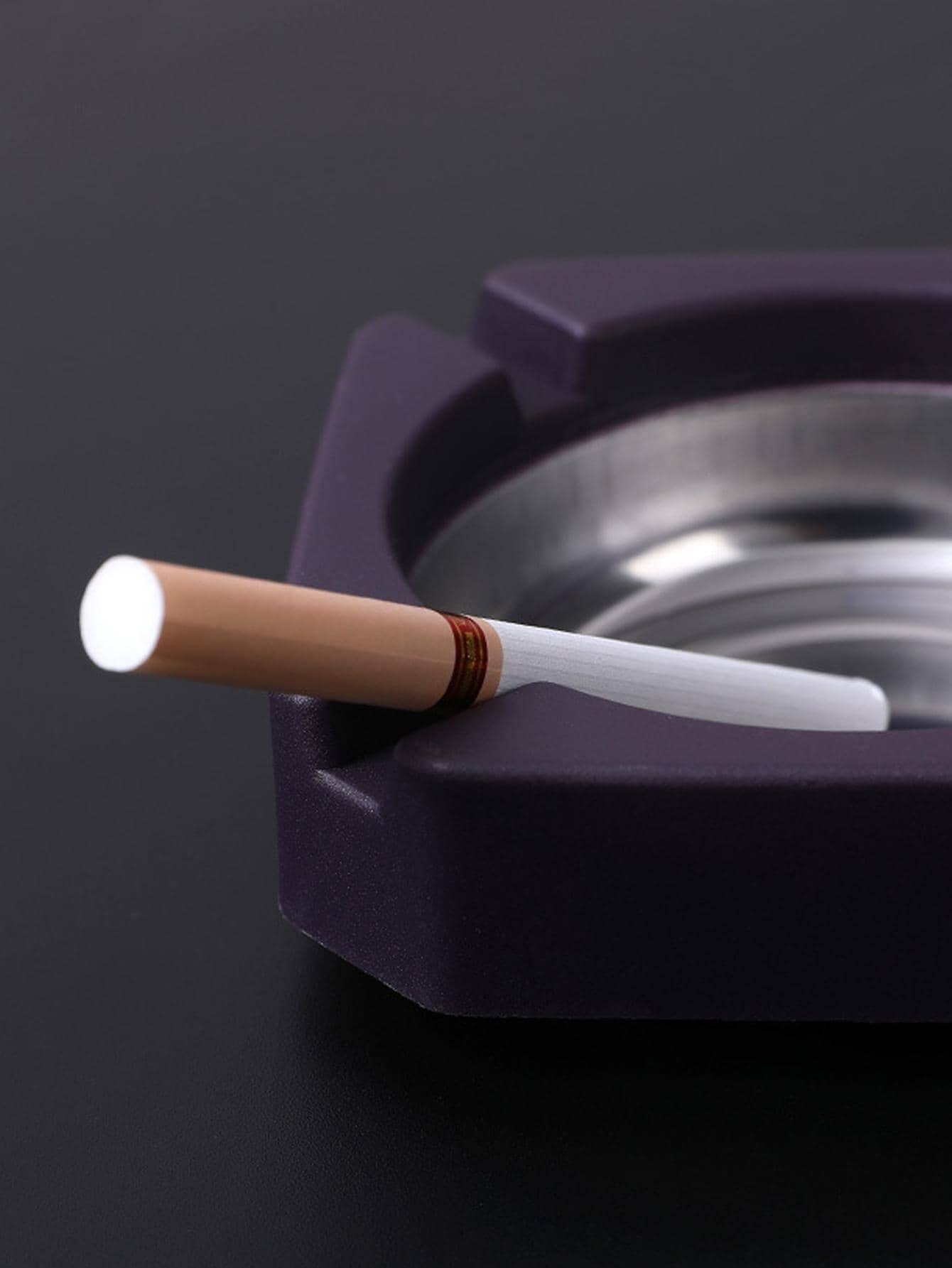 1入組不銹鋼煙灰缸 - 黑色 - 查看 1