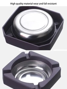 1入組不銹鋼煙灰缸 - 黑色 - 查看 4