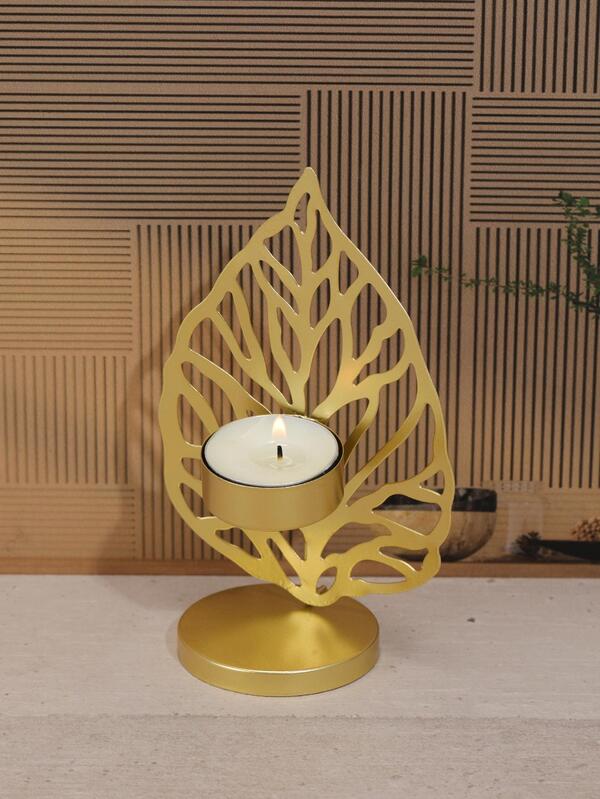 1pc Leaf Decor Candle Holder SHEIN USA