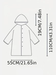 1 pieza impermeable amarillo reutilizable con capucha unicolor - Amarillo - Ver 7