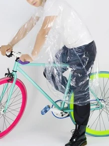 1pc Clear Disposable Raincoat - Clear - View 5