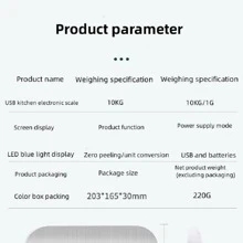 1pc Stainless Steel Electronic Scale, Daily Silver Portable Digital Scale For Kitchen - Silver - View 11