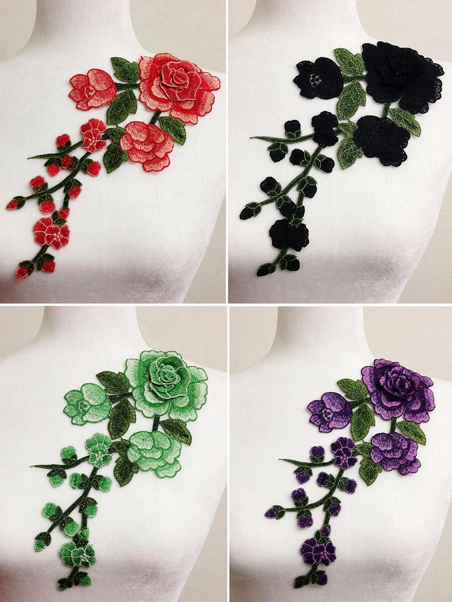 1入組花朵設計DIY貼布 - 彩色 - 查看 1