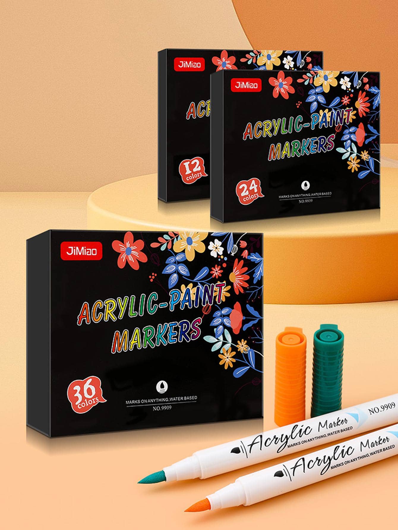 1套字母圖案記號筆 - 彩色 - 查看 1