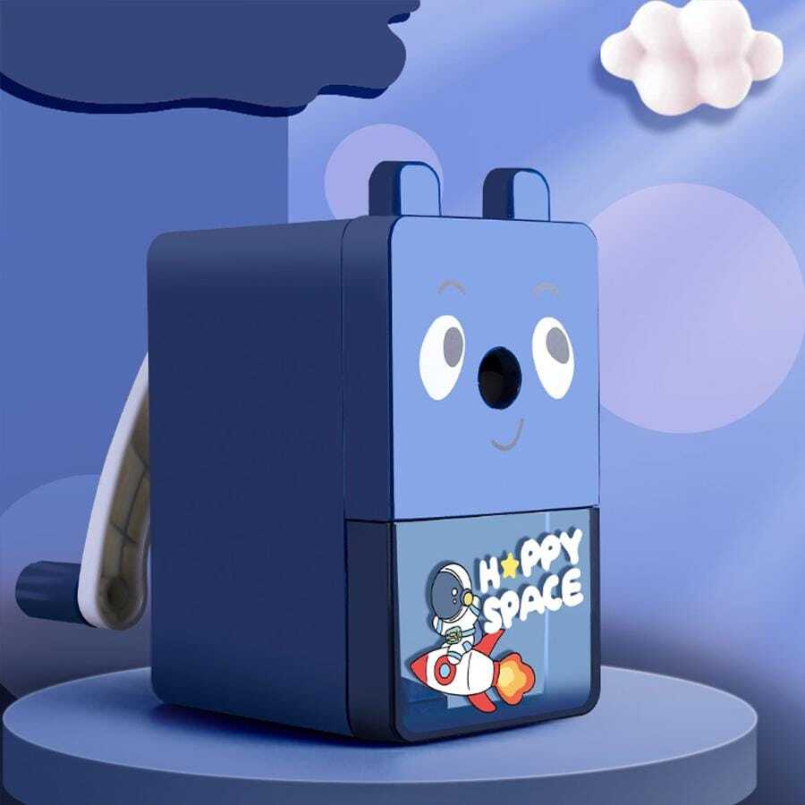 1 pieza Sacapuntas con estampado de dibujos animados - Azul Marino - Ver 1