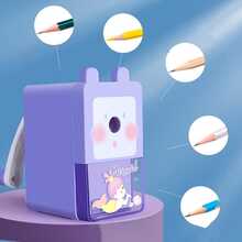 1 pieza Sacapuntas con estampado de dibujos animados - Azul Marino - Ver 3