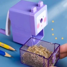 1 pieza Sacapuntas con estampado de dibujos animados - Azul Marino - Ver 8