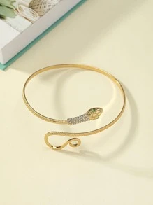 Rhinestone trang trí vòng cổ thiết kế con rắn Cuff - Nhiều màu - Xem 3