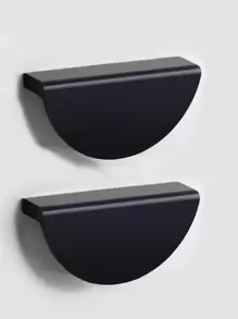 Tay nắm hợp kim nhôm hình bán nguyệt hiện đại cho ngăn kéo, tủ quần áo, cửa tủ, tủ bếp, tủ giày, bàn trang điểm, tay nắm nội thất kiểu Mỹ 1 cái, có ốc vít - màu đen - Xem 6