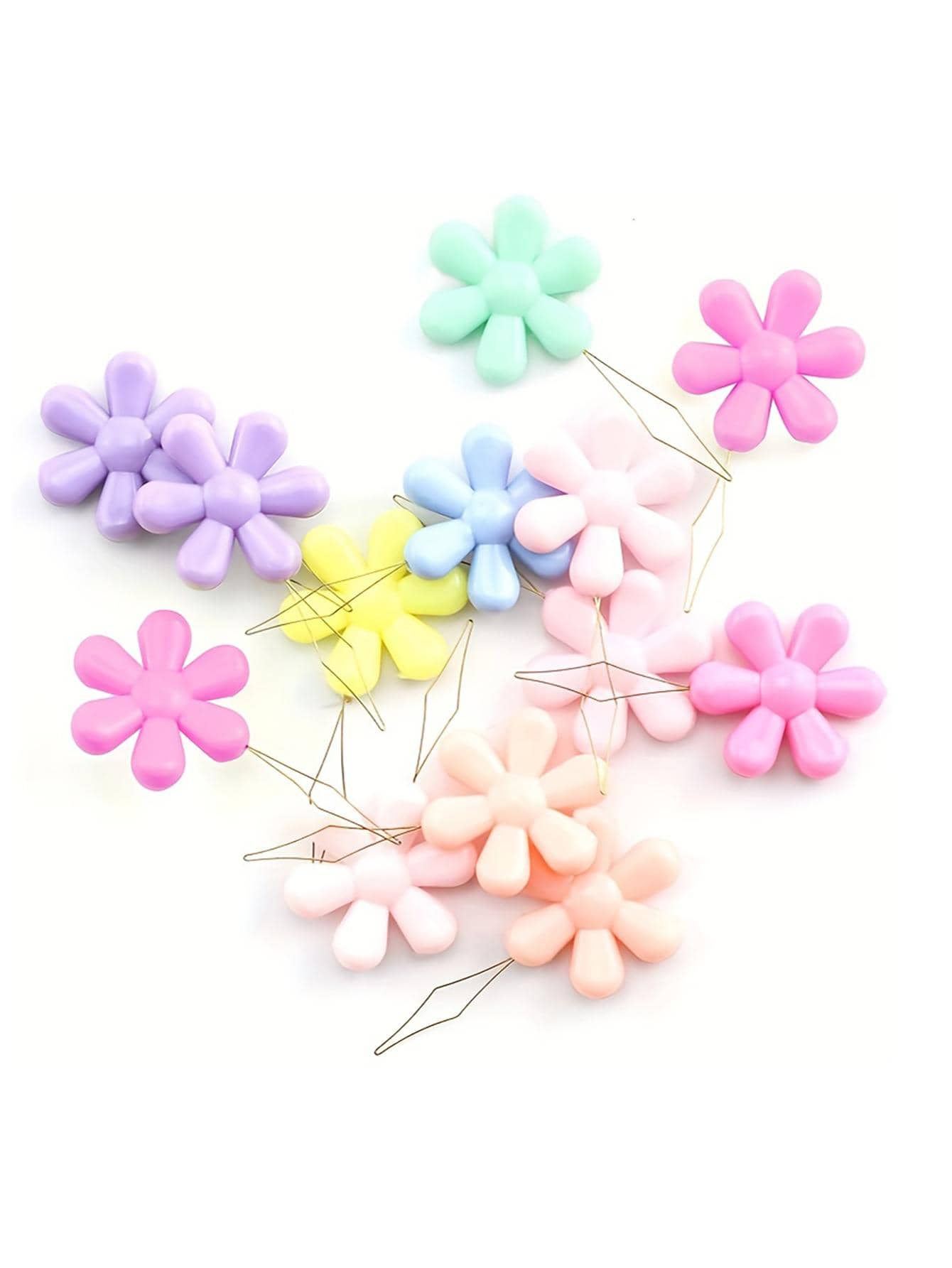 10入組花朵設計隨機穿針機 - 彩色 - 查看 1
