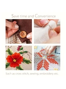 10入組花朵設計隨機穿針機 - 彩色 - 查看 4