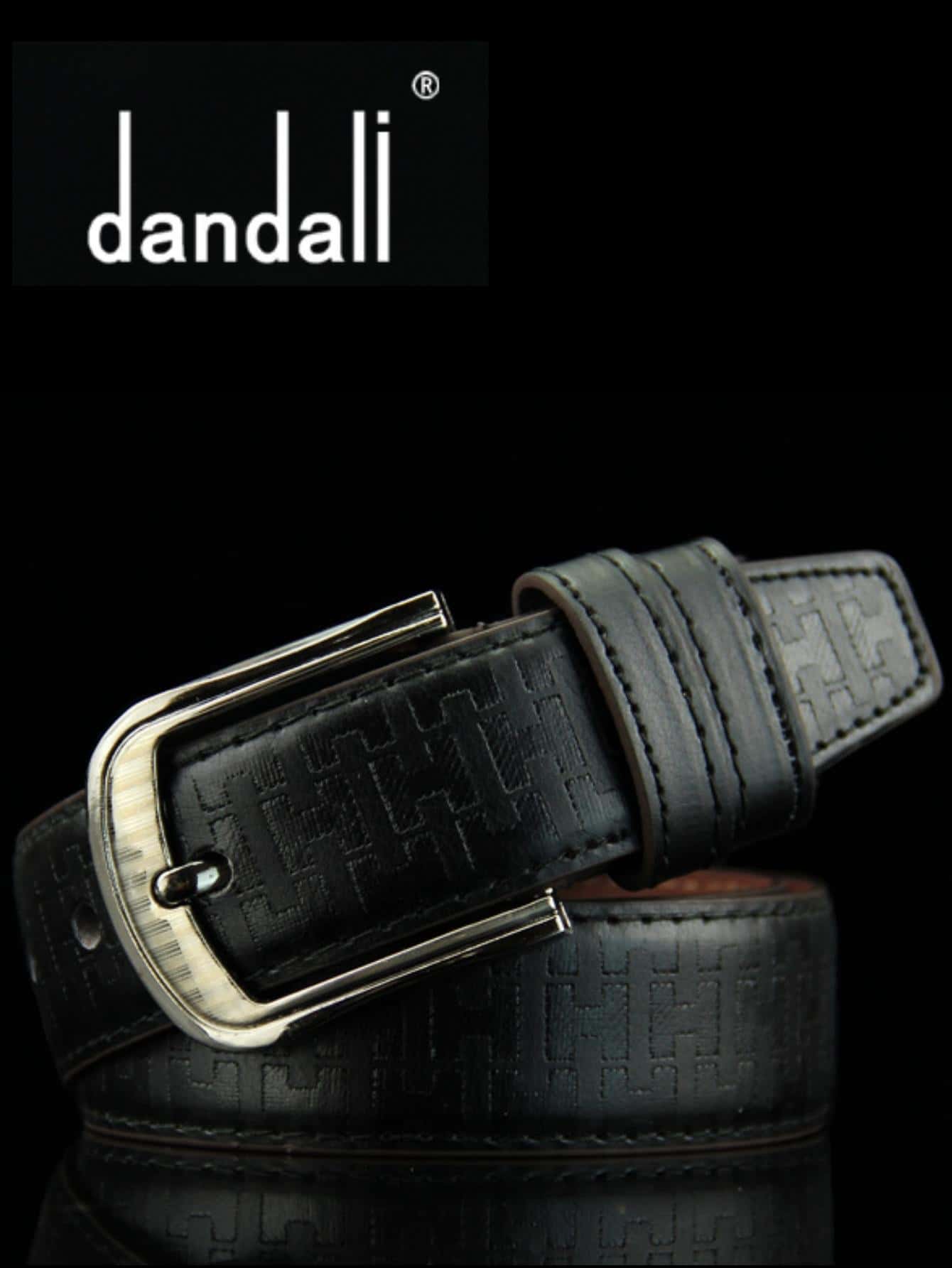 1 Nam Chữ Đồ Họa Khóa Hình Học Thường Ngày Thắt Lưng Cho Cuộc Sống Hàng Ngày - màu đen - Xem 1