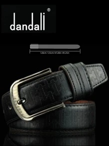 1 Nam Chữ Đồ Họa Khóa Hình Học Thường Ngày Thắt Lưng Cho Cuộc Sống Hàng Ngày - màu đen - Xem 2