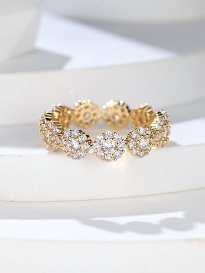 Vanel 1pc Glamorous Cubic Zirconia Decor Ring For Women For Daily Decoration