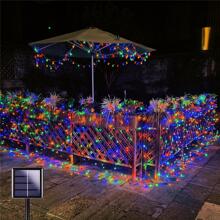 戶外太陽能燈串,8 種照明模式,led,非常適合聖誕節、露營、帳篷、花園、防水 - 彩色 - 查看 1