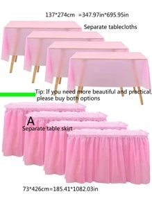 1入組簡約風藍色的素色一次性桌子PEVA防水桌布適合派對 - 藍色 - 查看 2